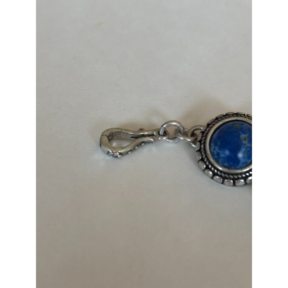 Lucky Brand Bracelet Boho Southwestern Style Blue Oval Cabochons Silver Tone - Picture 6 of 8